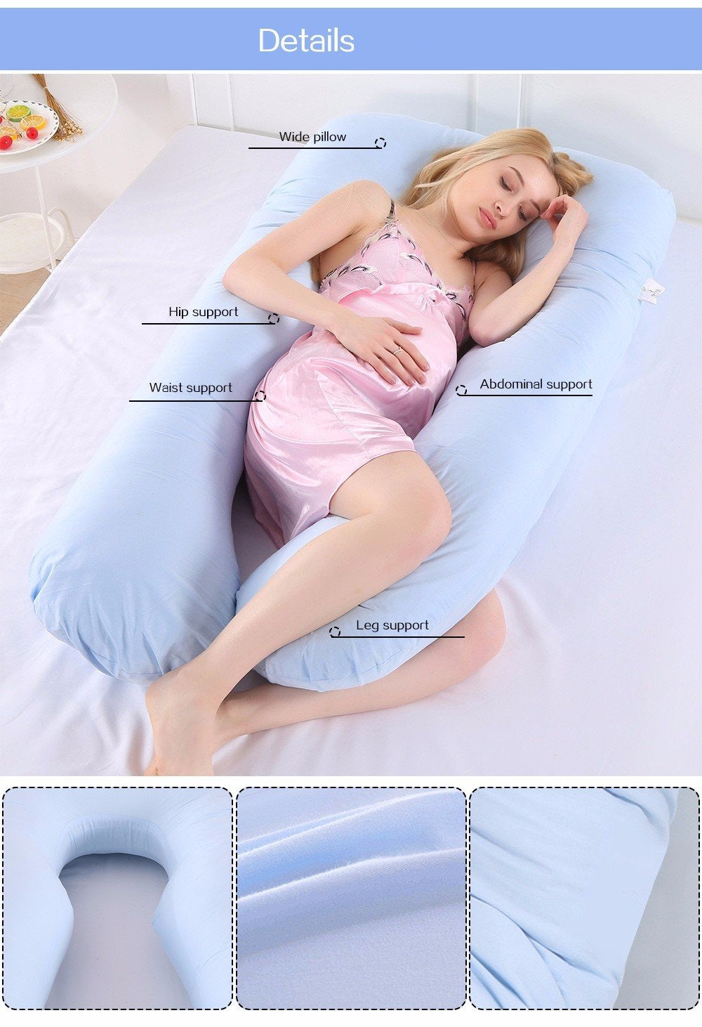  Oternal Pregnancy Pillow for Pregnant Women,Soft Pregnancy Body  Pillow,Support for Back, Hips, Legs,Maternity Pillow with Detachable and  Adjustable Pillow Cover : Baby